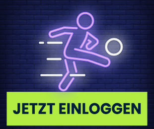 neon spieler und login button